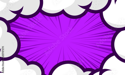 comic frame background with cloud