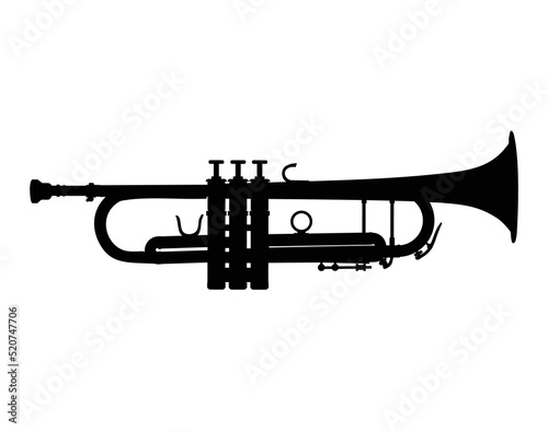 detailed trumpet silhouette photo