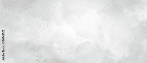 Abstract white grunge background with grey shades watercolor