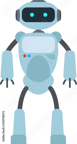 Vector illustration of modern robot in flat style.