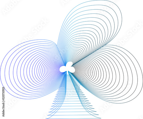 Clover pattern line with transformn effect