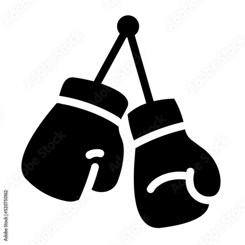 Boxing glove glyph icon