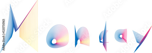 Monday line with transform effect