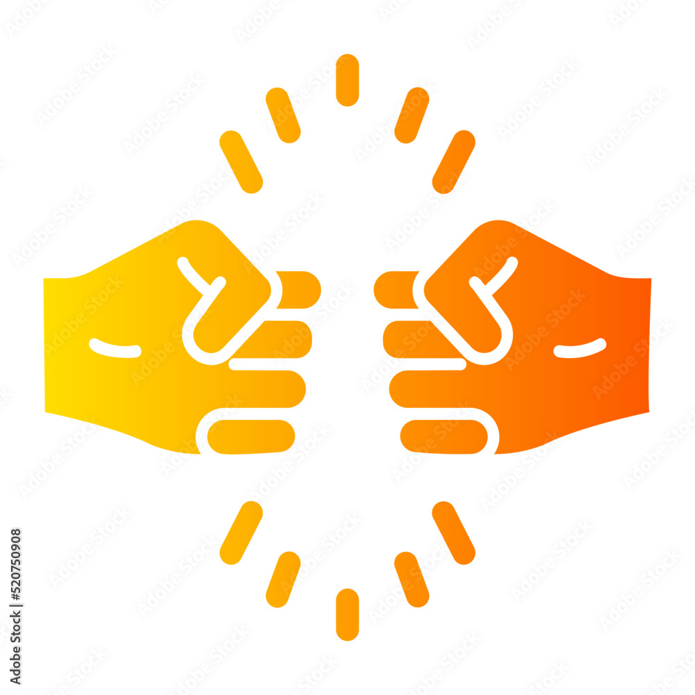 Fototapeta premium Fighting gradient icon