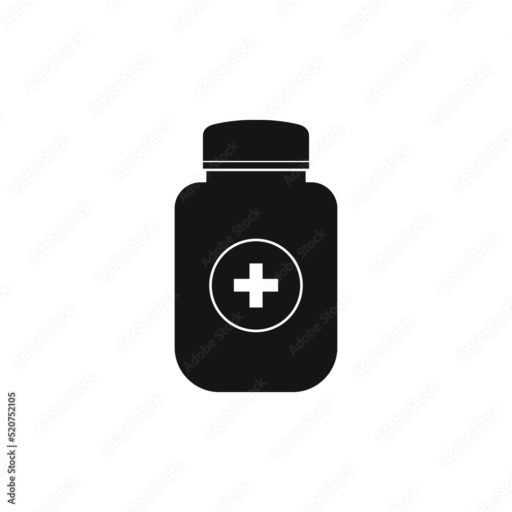 Medicine Bottle Icon. Editable Vector EPS Symbol Illustration. Medicine Bottle Icon. Editable Vector EPS Symbol Illustration.