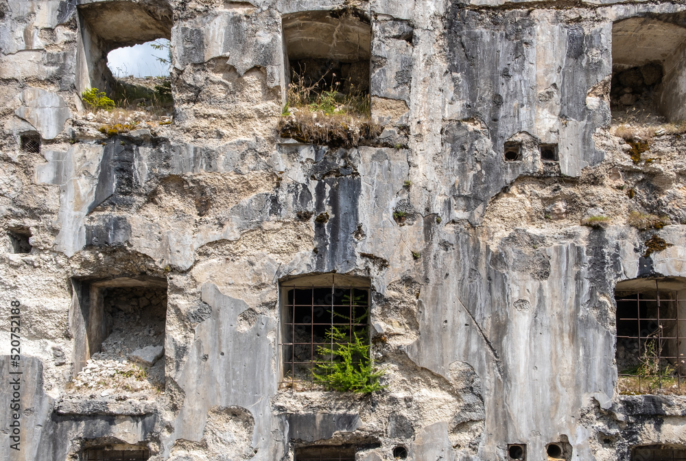 Fortress of Busa Verle. It was built before World War One and is located near the pass of Vezzena, at an elevation of 1,504 metres a.s.l. - Levico Terme - South Tyrol, northern Itlay Fortress of Busa Verle. It was built before World War One and is located near the pass of Vezzena, at an elevation of 1,504 metres a.s.l. - Levico Terme - South Tyrol, northern Itlay