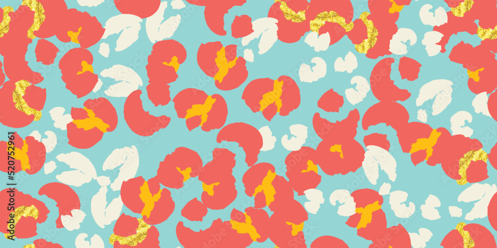 Leopard spots seamless pattern design in vector. Trendy colors Leopard spots seamless pattern design in vector. Trendy colors
