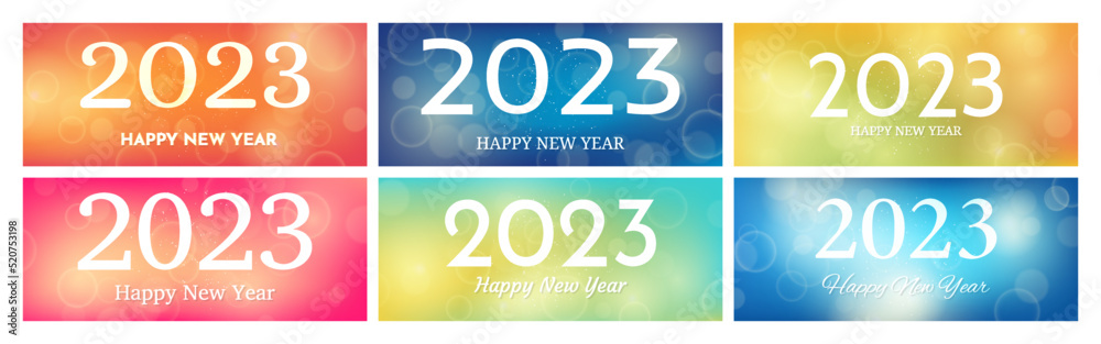 Happy new year 2023 incription on blurred background Happy new year 2023 incription on blurred background