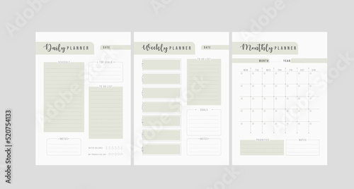 Foto Set of minimalist planners