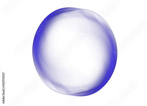 Abstract Purple Bubble on White Background