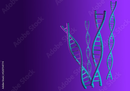 DNA research. Strands of hu...