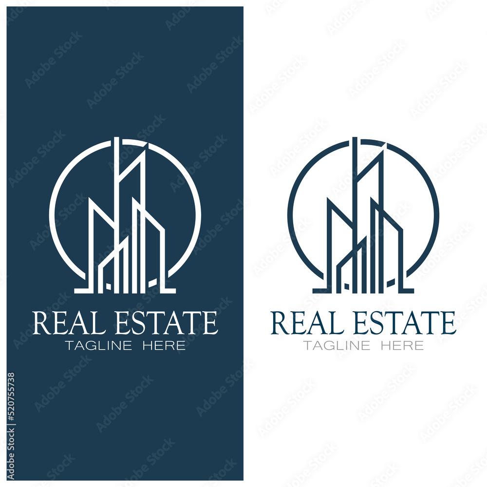 Real Estate Business Logo icon illustration Template, Building, Property Development, and Construction Logo Vector Real Estate Business Logo icon illustration Template, Building, Property Development, and Construction Logo Vector