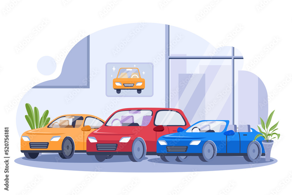 Naklejka premium Car Showroom View