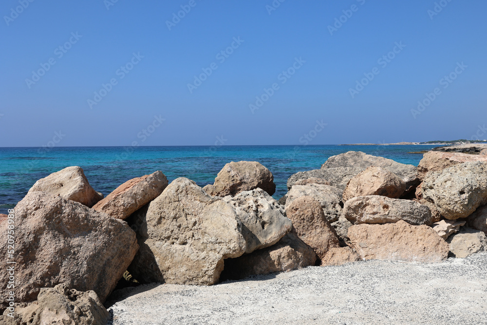 Coast of the Mediterranean Sea in Cyprus