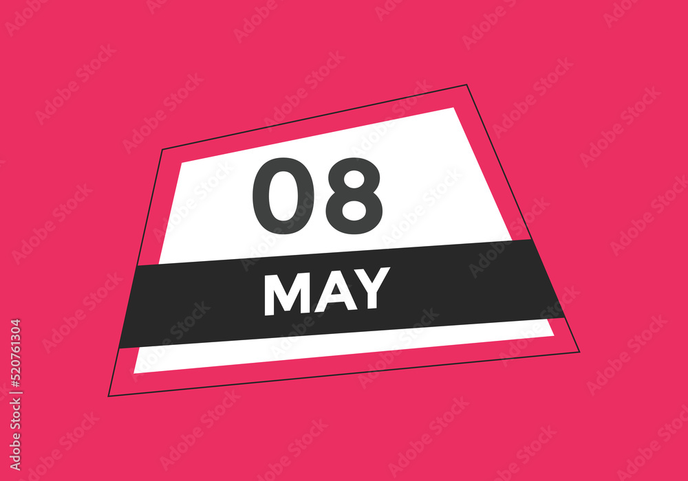may 8 calendar reminder. 8th may daily calendar icon template. Vector illustration
may 8 calendar reminder. 8th may daily calendar icon template. Vector illustration