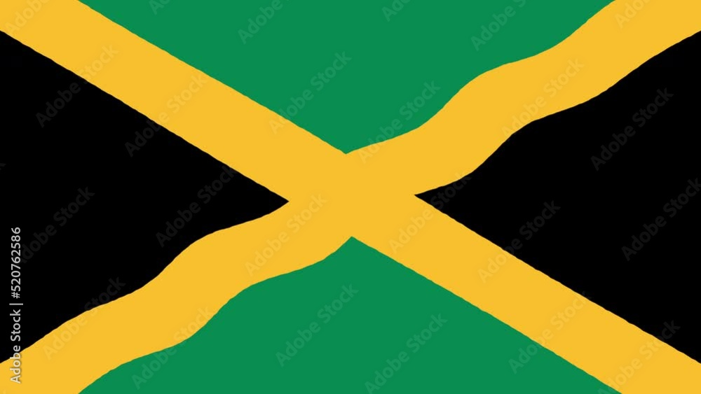 Waving Flag of Jamaica, 4K Animated Background. Jamaican Flag Motion ...