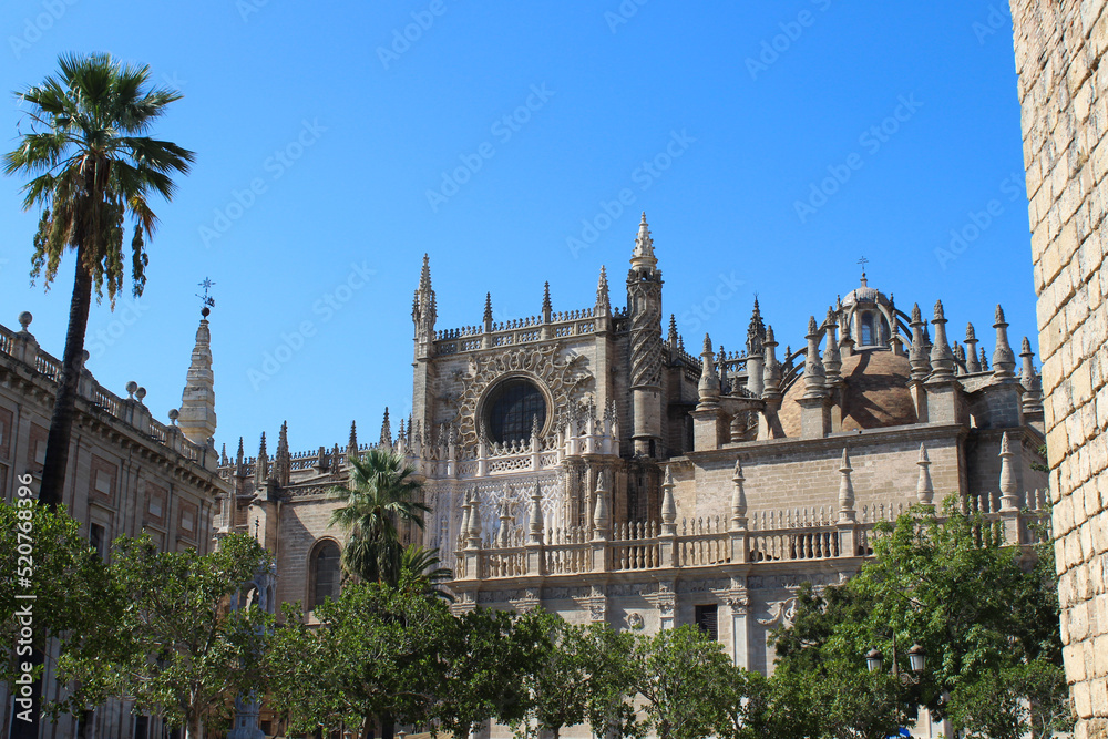 The Catedral de Sevilla (Cathedral of Saint Mary of the See) in Seville, Spain.