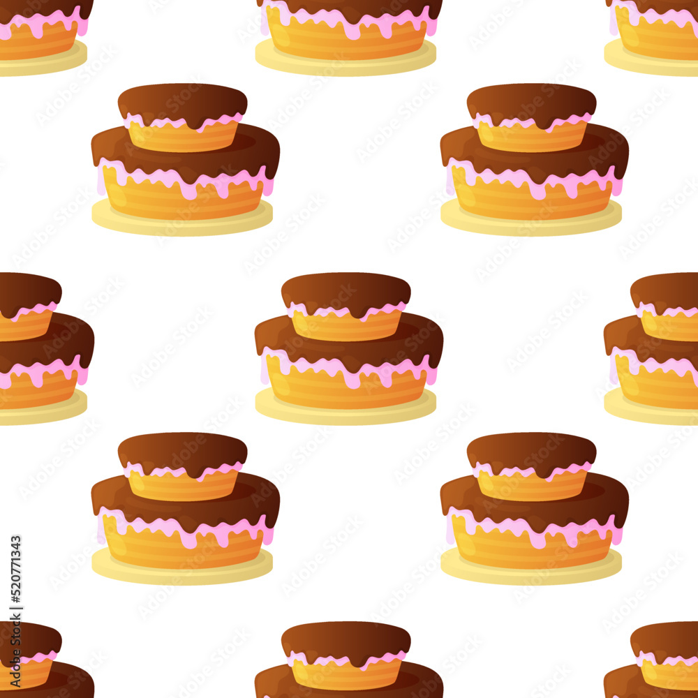 Birthday cake seamless pattern Birthday cake seamless pattern