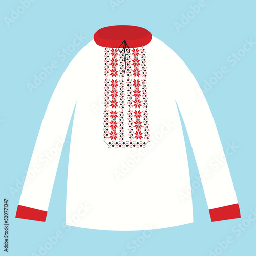 Ukrainian vyshyvanka, national clothes, illustration