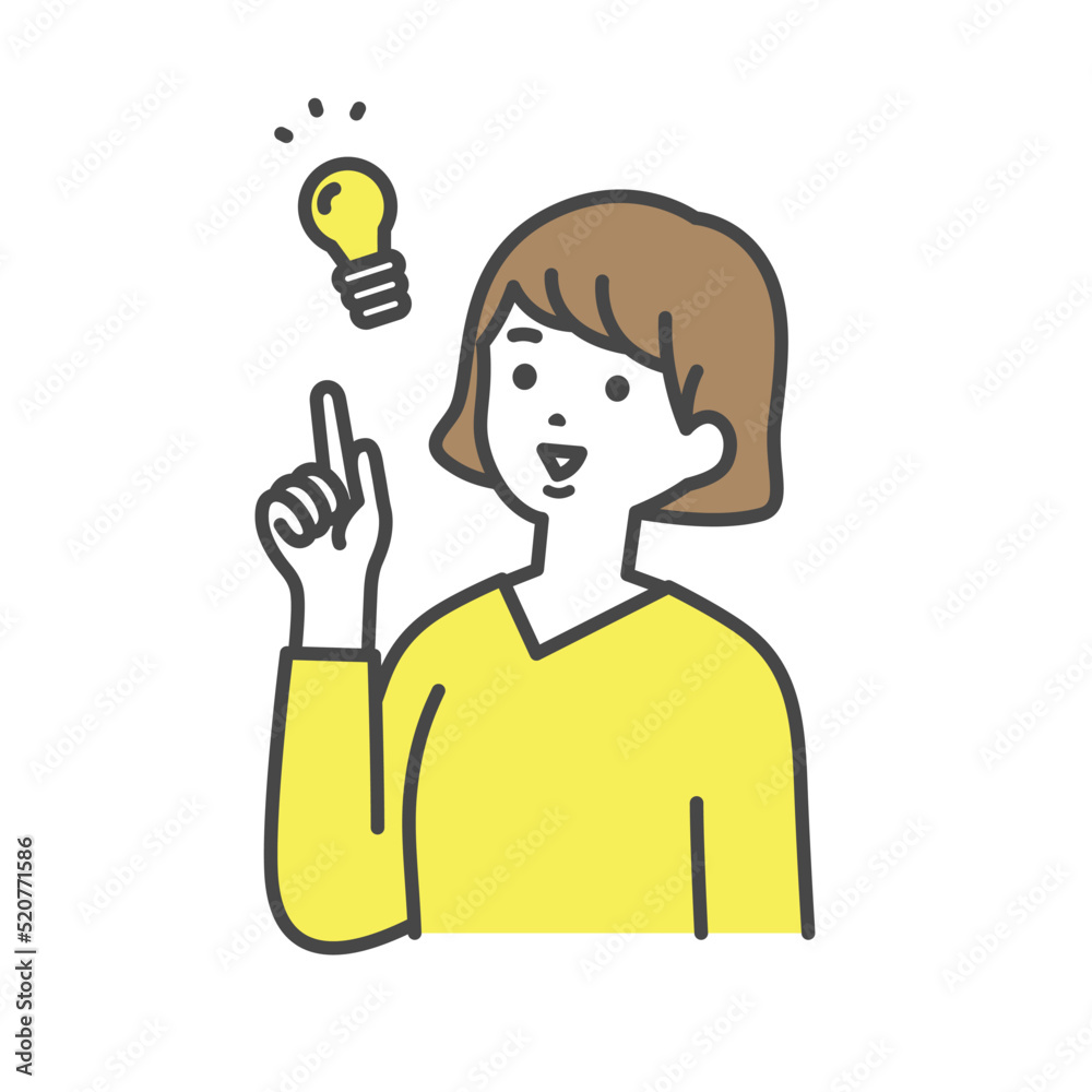 思いついた女性 The woman who came up with the idea 思いついた女性 The woman who came up with the idea