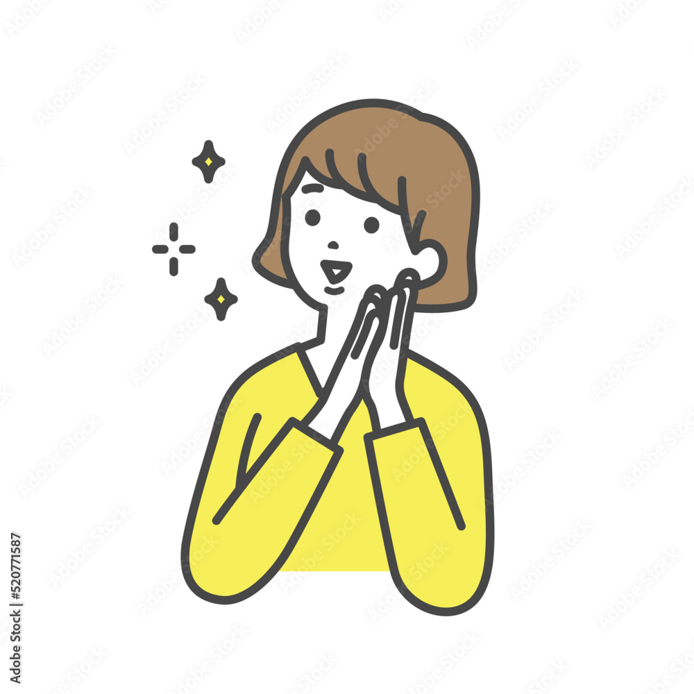 手を合わせる女性 Woman holding hands 手を合わせる女性 Woman holding hands