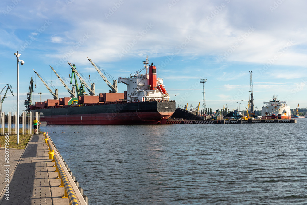 View of the port in Gdansk
