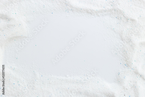 White washing powder background. Laundry day mockup