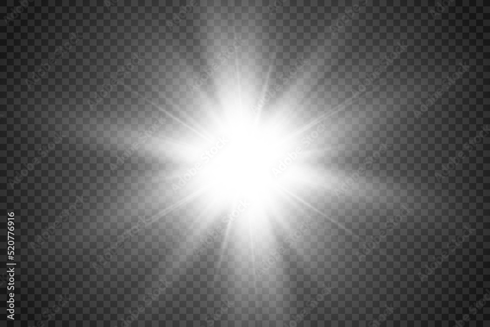 Special lens flash, light effect. The flash flashes rays and searchlight. illust.White glowing light. Beautiful star Light from the rays. The sun is backlit. Bright beautiful star. Sunlight. Glare. Special lens flash, light effect. The flash flashes rays and searchlight. illust.White glowing light. Beautiful star Light from the rays. The sun is backlit. Bright beautiful star. Sunlight. Glare.
