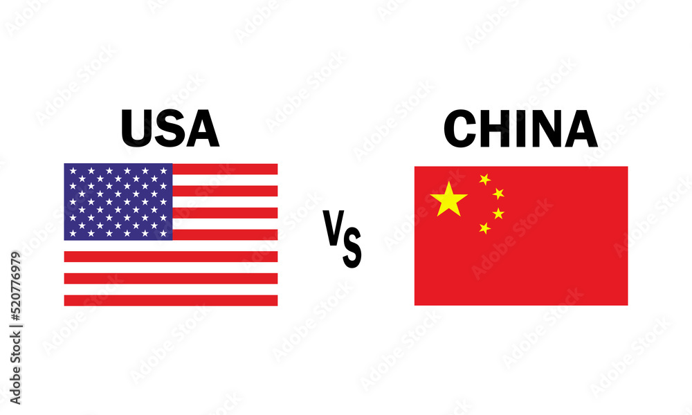 Usa Vs China Vector Icon Flags Of Two Superpowers Stock Vector Adobe Usa Vs China Vector Icon Flags Of Two Superpowers Stock Vector Adobe