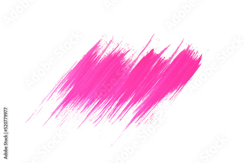 Pink colorwater brush or strokes paint on white background,Abstract color	 photo