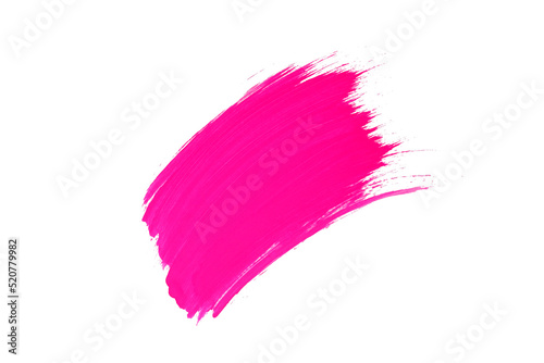 Pink colorwater brush or strokes paint on white background,Abstract color	 photo