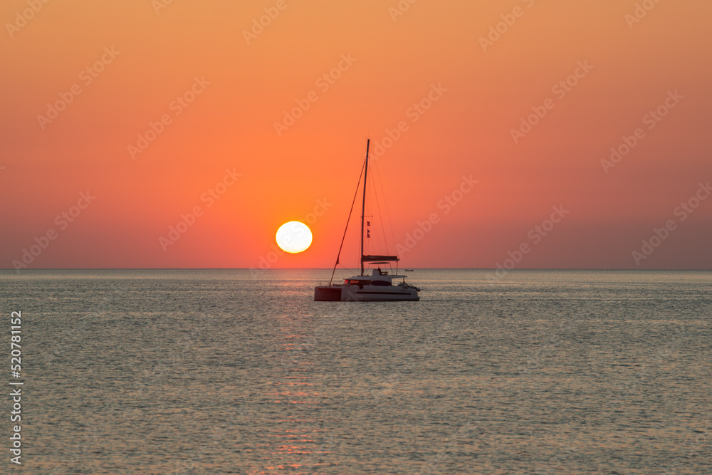 tramonto all'isola delle femmine in sicilia