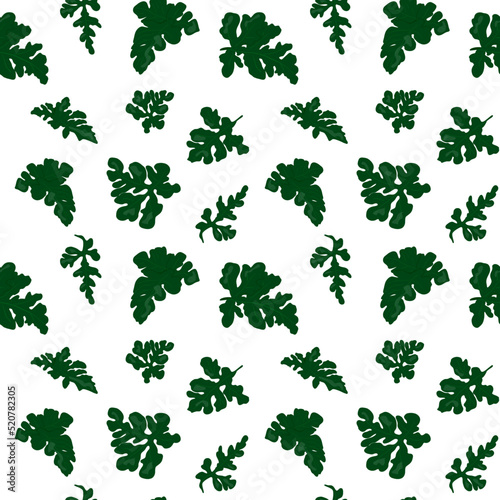 Watermelon leaves seamless pattern. Botanical vector illustration for wallpaper  wrapping paper  textile  fabric  print