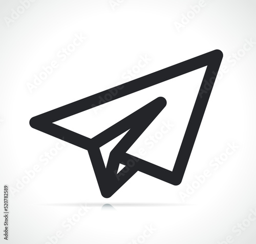 paper airplane line icon illustration photo
