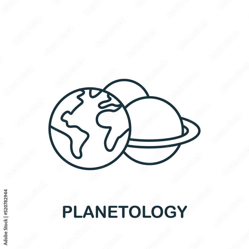 Fototapeta premium Planetology icon. Monochrome simple Bioengineering icon for templates, web design and infographics