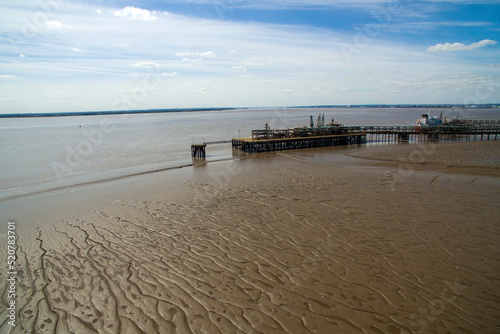 aerial view of Saltend Jetty, fuel terminal Saltend Chemicals Park, Hull. photo