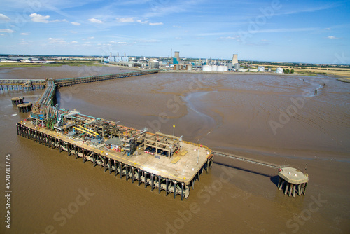 aerial view of Saltend Jetty, fuel terminal Saltend Chemicals Park, Hull. photo