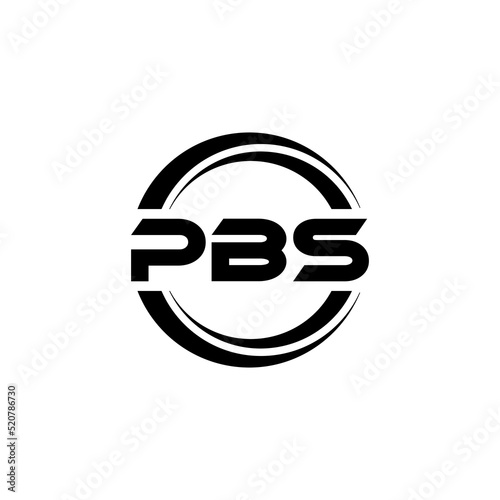 PBS letter logo design with white background in illustrator, vector logo modern alphabet font overlap style. calligraphy designs for logo, Poster, Invitation, etc. photo