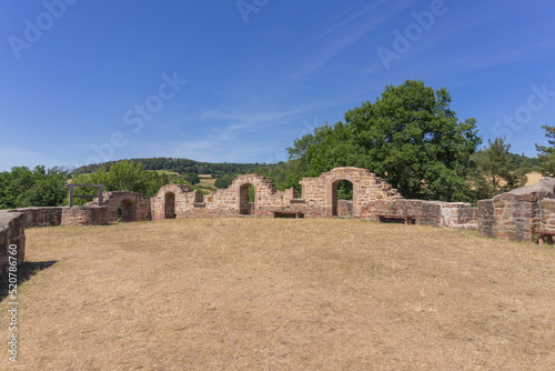 Castle ruin Wartenberg in the near of the german city called Bad Salzschlirf