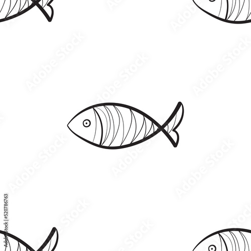 Hand Drawn Fishes Pattern