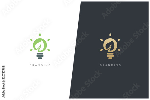 Think Green Nature And Environment Vector Logo Concept Design