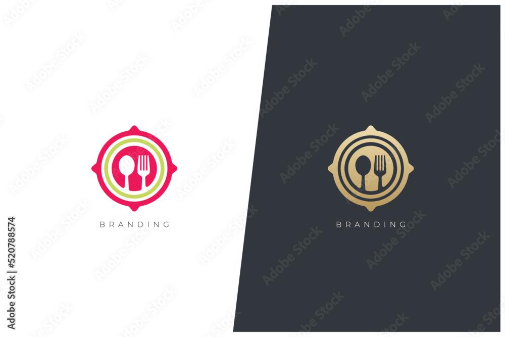 Cuisine Resto Spot Food Vector Logo Concept Design