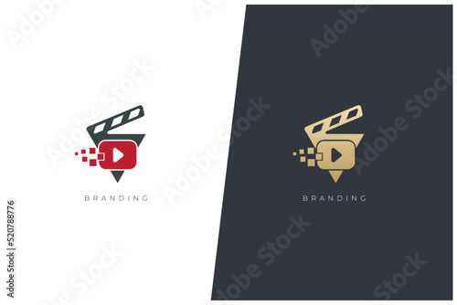 Filming Video Multimedia Production Vector Logo Concept