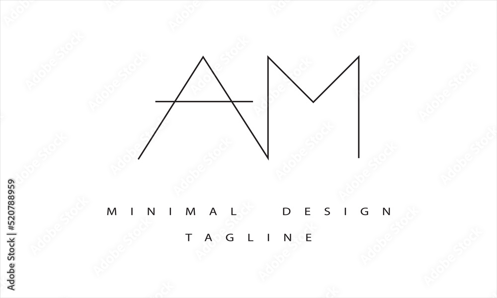 AM or MA Minimal Logo