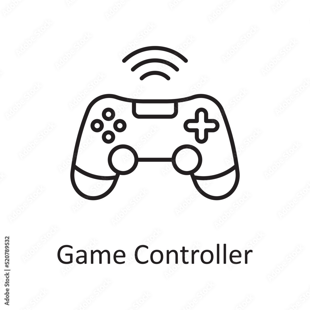 Game Controller vector outline Icon Design illustration. Miscellaneous Symbol on White background EPS 10 File