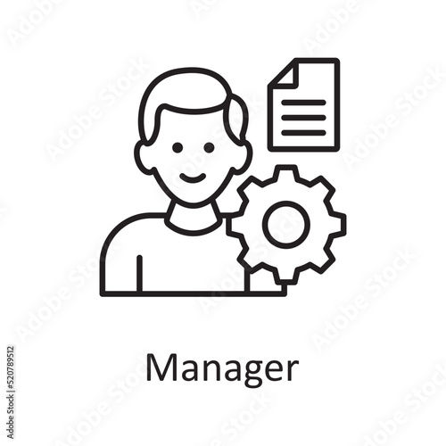 Manager vector outline Icon Design illustration. Miscellaneous Symbol on White background EPS 10 File