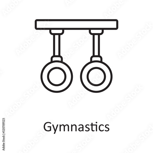 Gymnastics vector outline Icon Design illustration. Miscellaneous Symbol on White background EPS 10 File