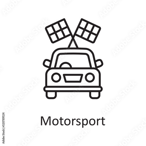 Motorsport vector outline Icon Design illustration. Miscellaneous Symbol on White background EPS 10 File photo