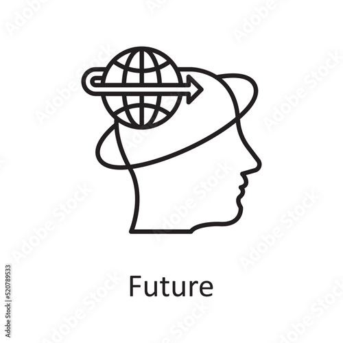 Future vector outline Icon Design illustration. Miscellaneous Symbol on White background EPS 10 File