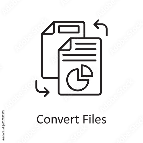 Convert Files vector outline Icon Design illustration. Miscellaneous Symbol on White background EPS 10 File